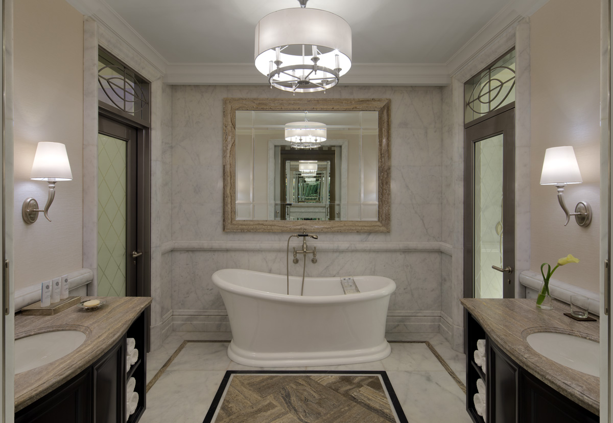 Material and joinery detail in a newly finished hotel interior